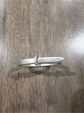 Matte Silver Knot Bangle Bracelet